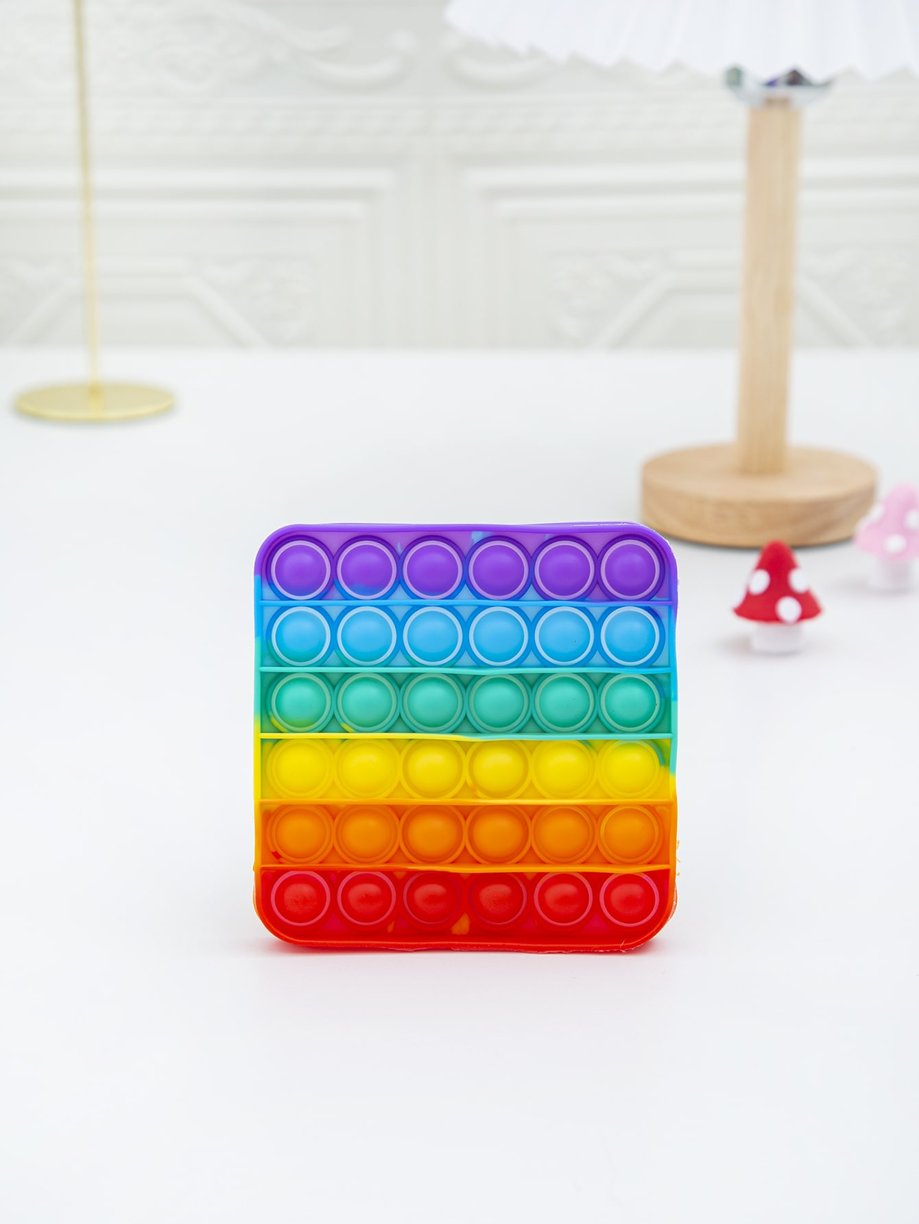 1pc Square Fidget Toy, Color Block Pop It Design Decompression Toy For Kids